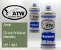 Preview: Jeep, Cinza Antique Metallic, DE / 462: 400ml Sprühdose + 400ml Klarlack - Set, von ATW Autoteile West.